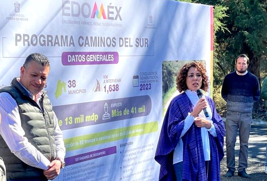 El GEM entrega la rehabilitación de caminos en beneficio de las y los mexiquenses