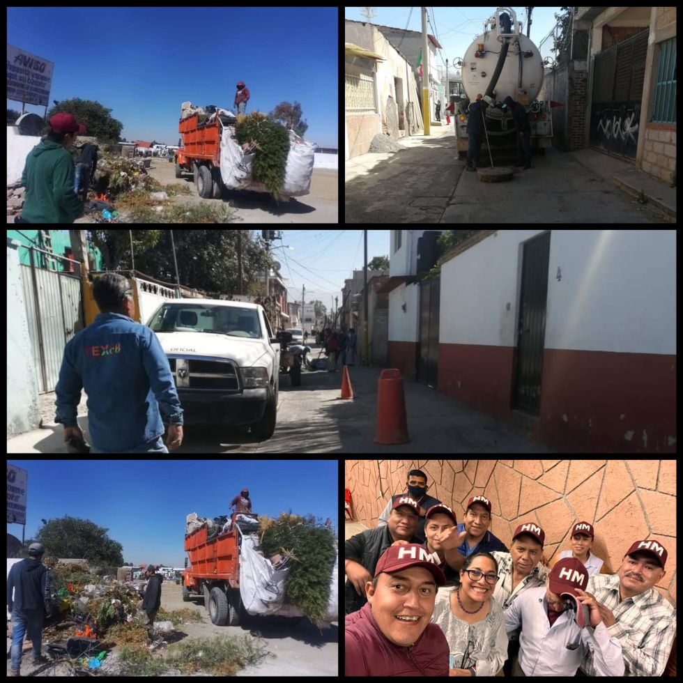 Trabajos realiza Autoridades Auxiliares con servicios Cuautlapan Texcoco 