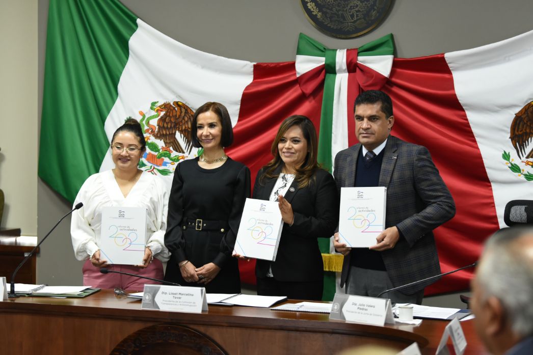 Recibe Congreso de Hidalgo informe de la comisionada del ITAIH 