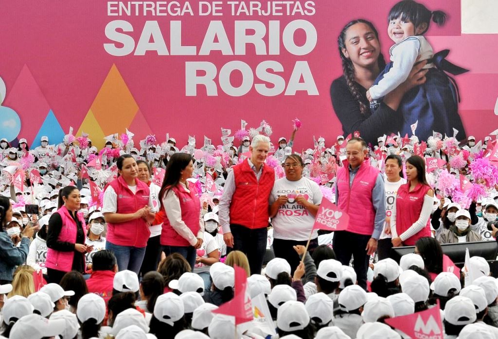 Alfredo del Mazo indica que el Salario Rosa está en manos de las mujeres que lo hacen rendir en beneficio de sus familias 