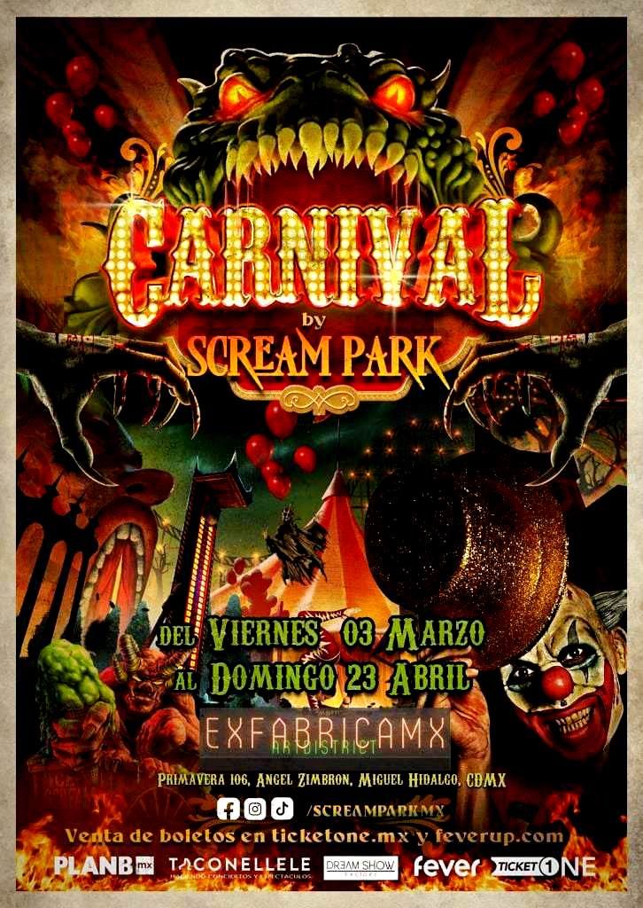 El Scream Park Carnival llega a la CDMX