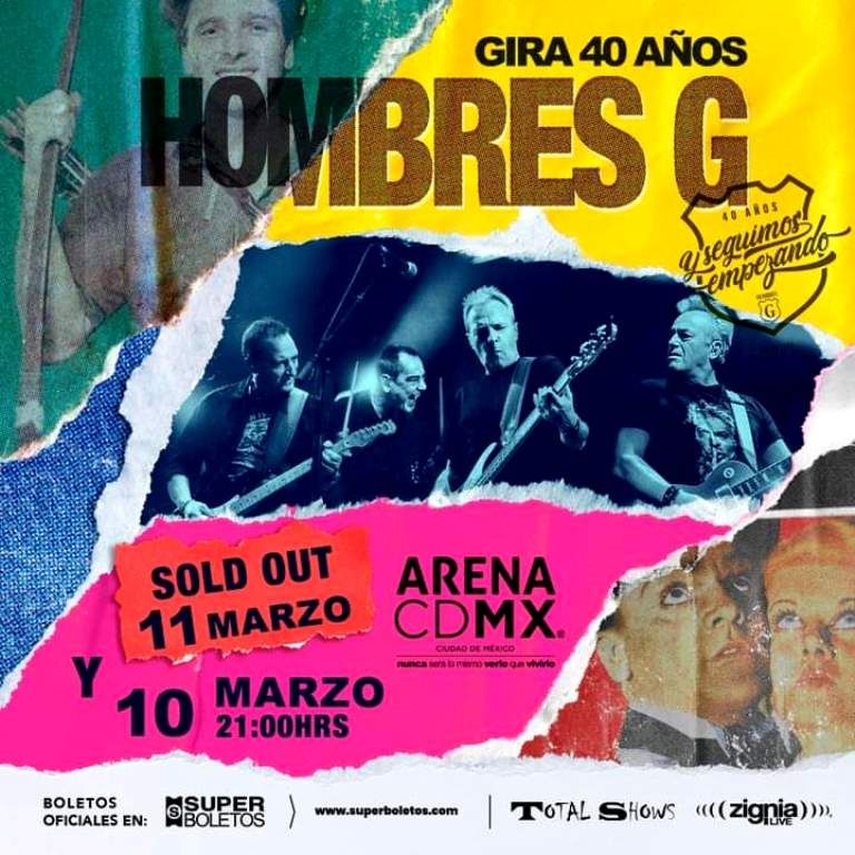 Hombres G anuncia segunda fecha en La Arena CDMX