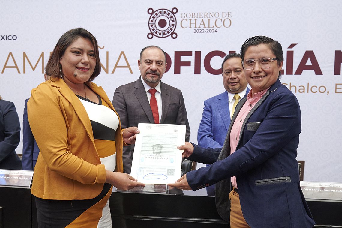  Encabeza Miguel Gutiérrez Cierre de la Campaña Oficialía Móvil 2023 celebrada en el municipio de Chalco