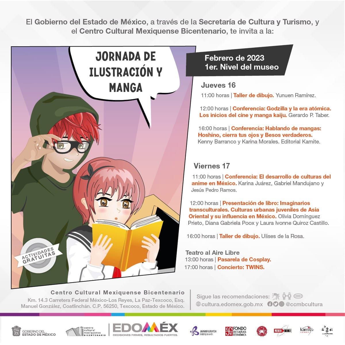 Prepara Centro Cultural Mexiquense Bicentenario
Jornada de Ilustración y Manga.
