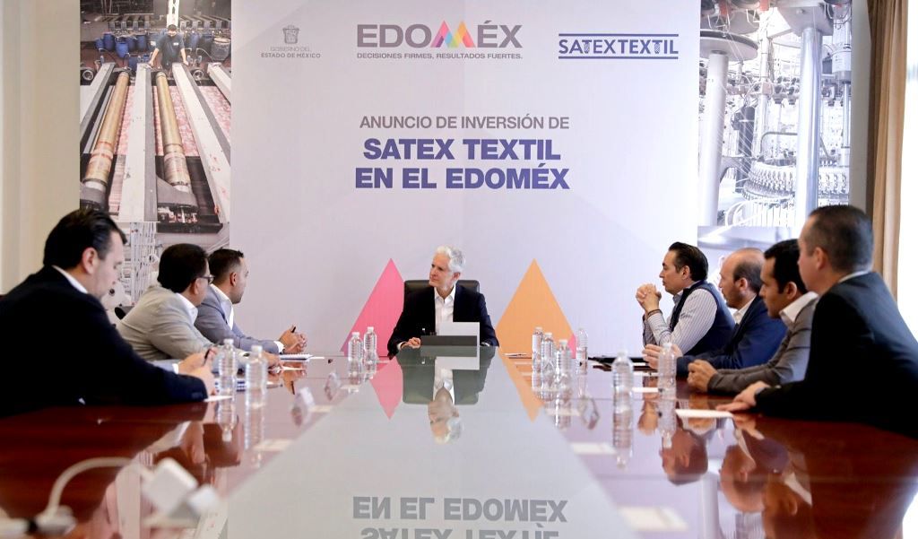 Alfredo del Mazo informa de la inversión por 300 millones de pesos de la Empresa Satex Textil