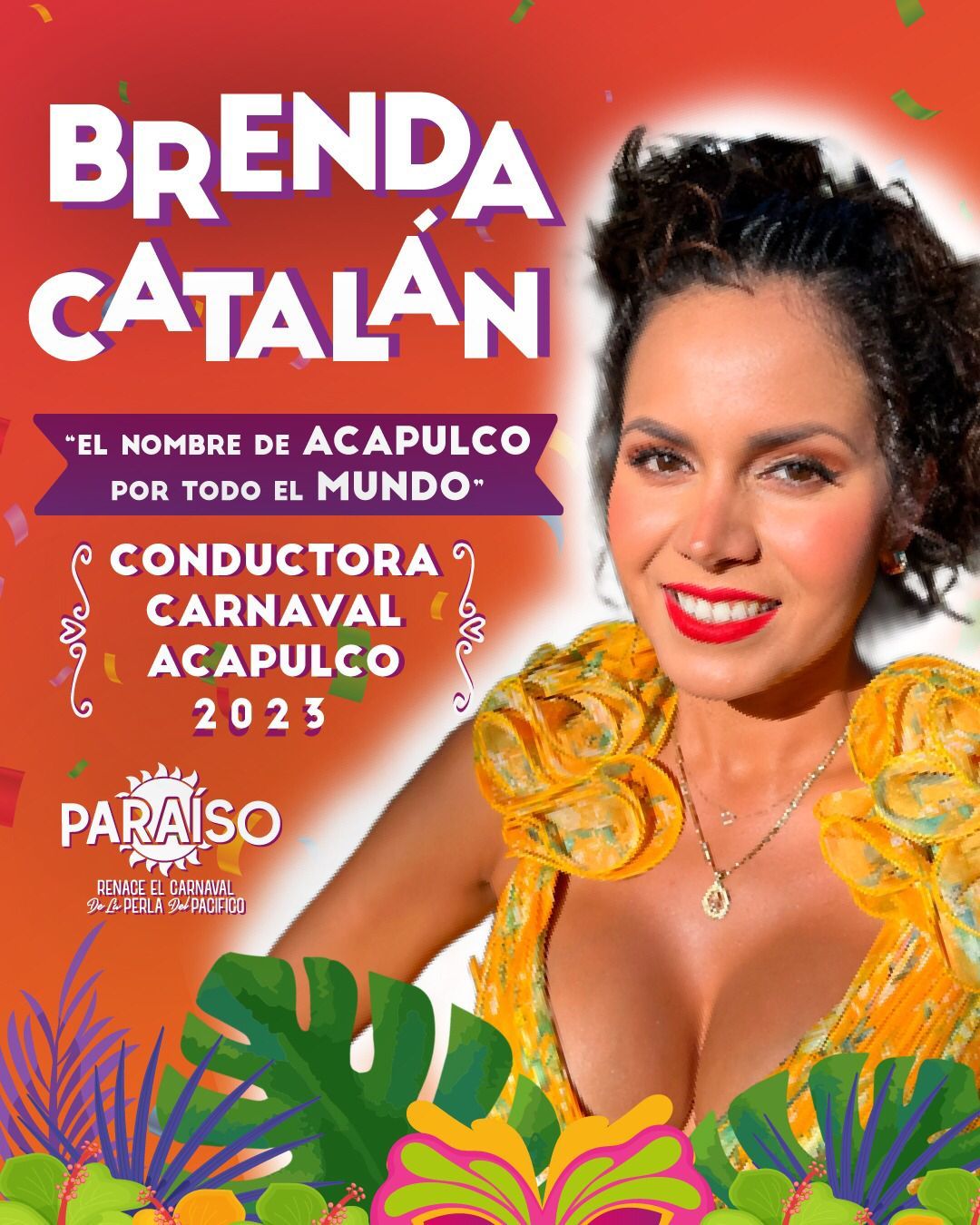 Brenda Catalán, conductora de lujo del Carnaval Acapulco 2023
