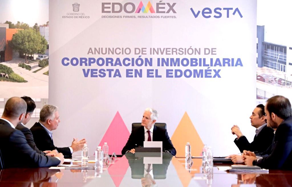Alfredo del Mazo da a conocer la inversión por más de 135 millones de dólares en dos proyectos de la Empresa Vesta en Cuautitlán Izcalli y Toluca