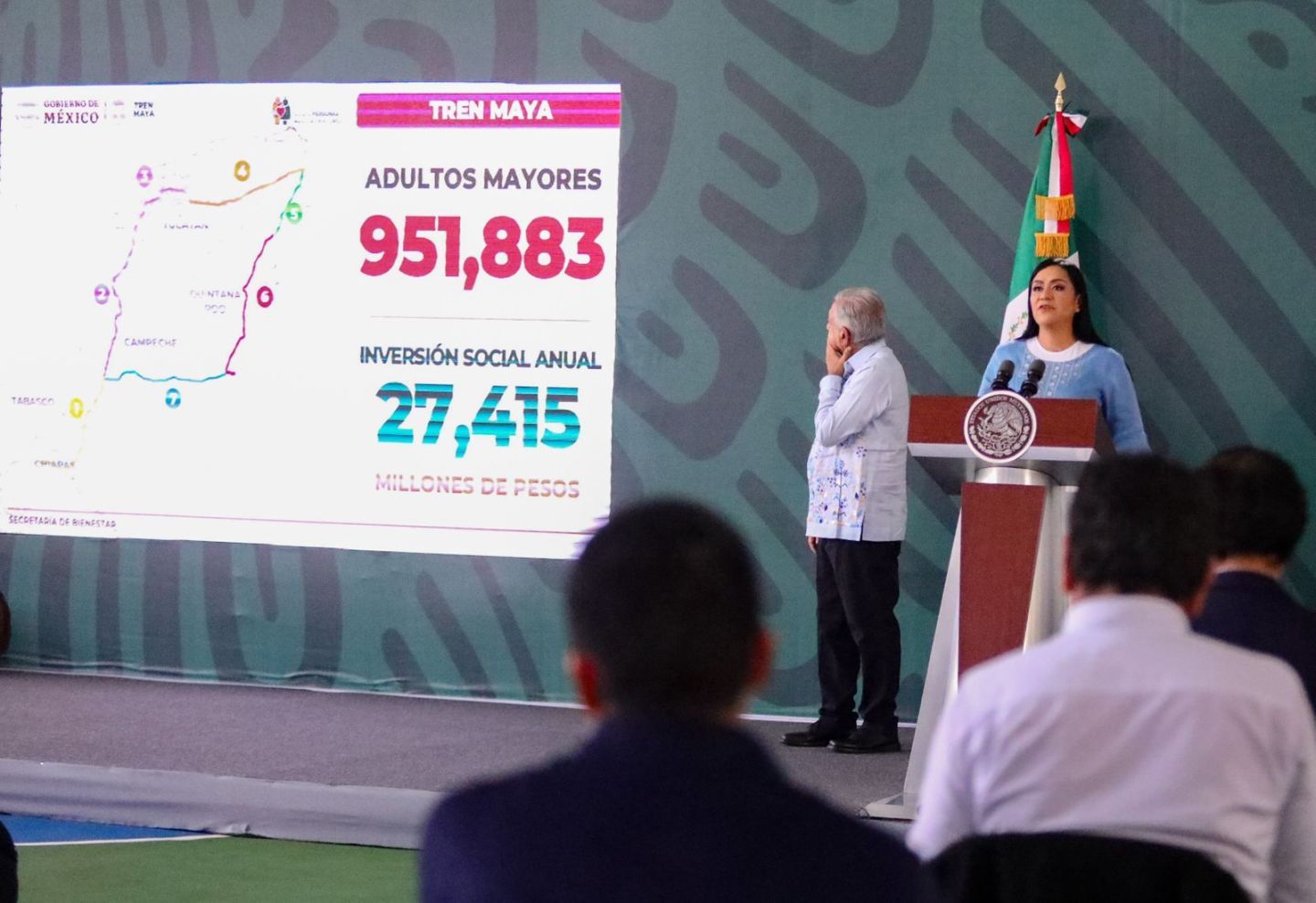 Llega Pensión de las Personas Adultas Mayores a más de 951 mil derechohabientes en ruta del Tren Maya