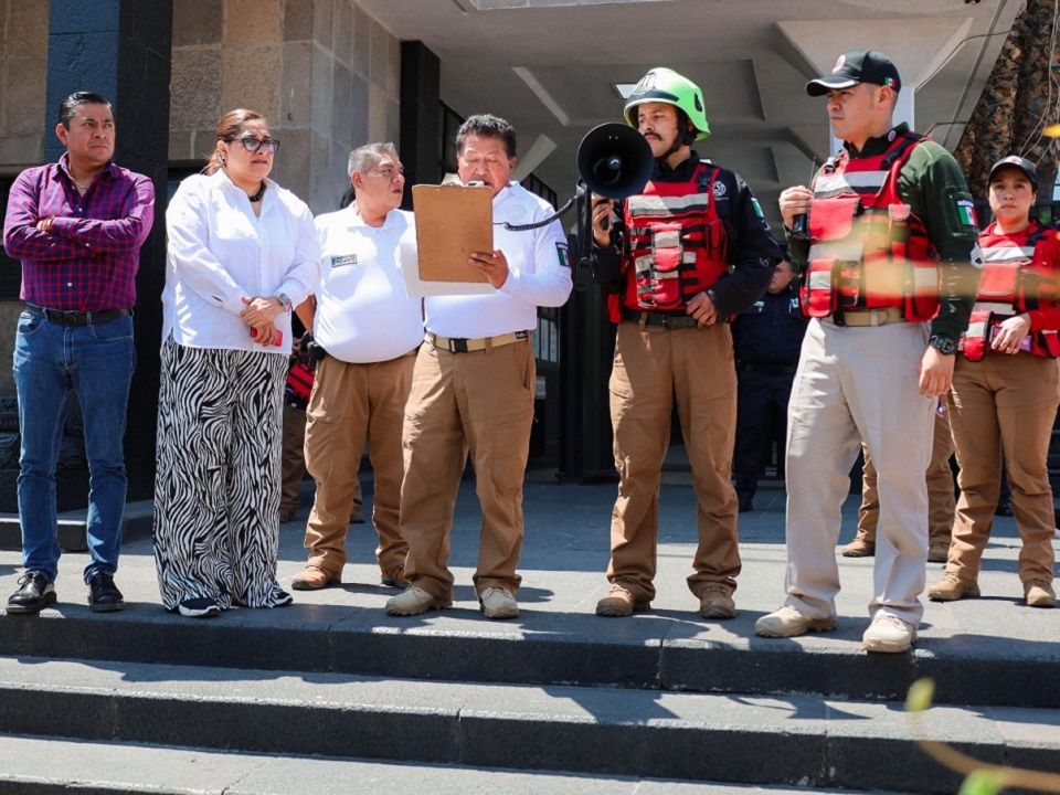 Participan en Texcoco más de tres mil personas en Simulacro Nacional 2023