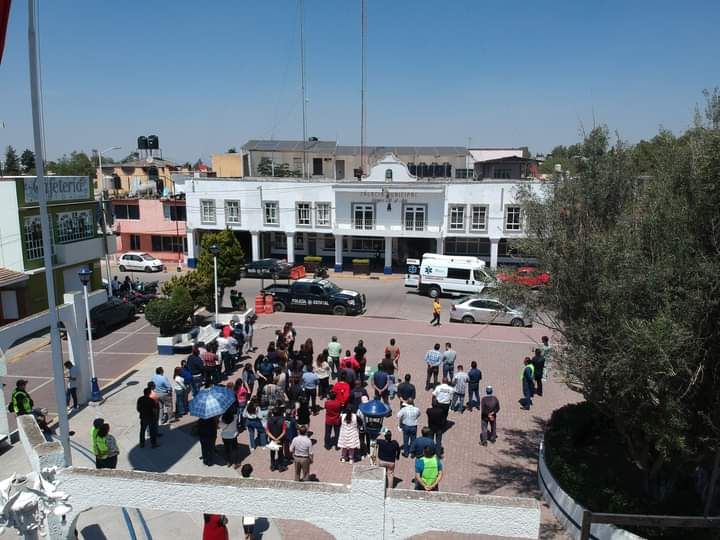 Realizan el primer simulacro trabajadores del ayuntamiento de Tezoyuca 