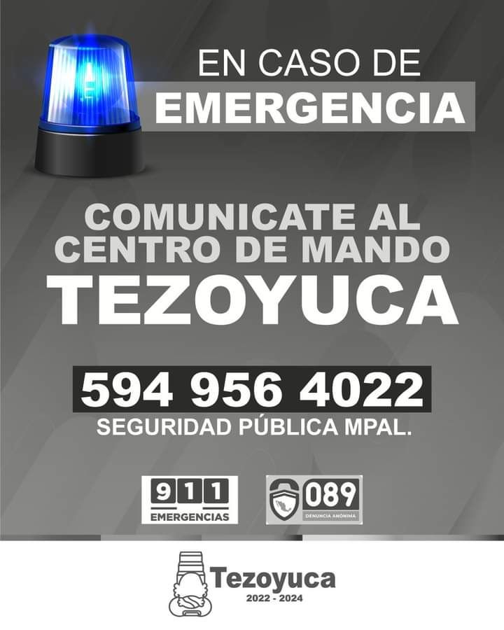 Teléfonos de emergencia en Tezoyuca 