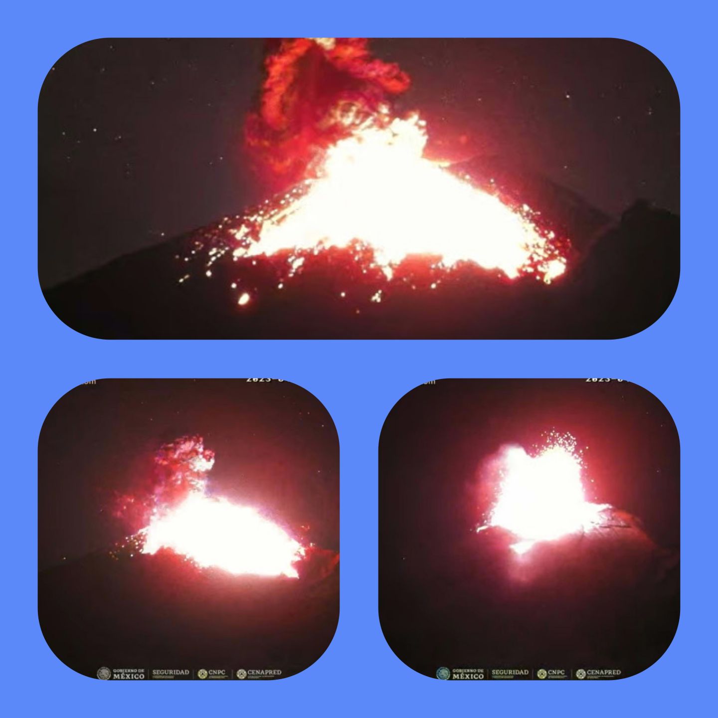 Explosión del #Volcán #Popocatépetl