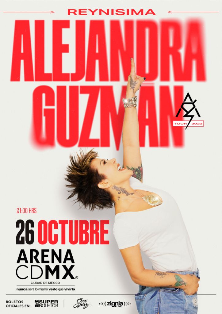 Reynísima llega Alejandra Guzmán a La Arena Monterrey y Arena CDMX
