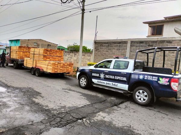 Detienen En Amecameca a cuatro personas con Madera Ilegal.