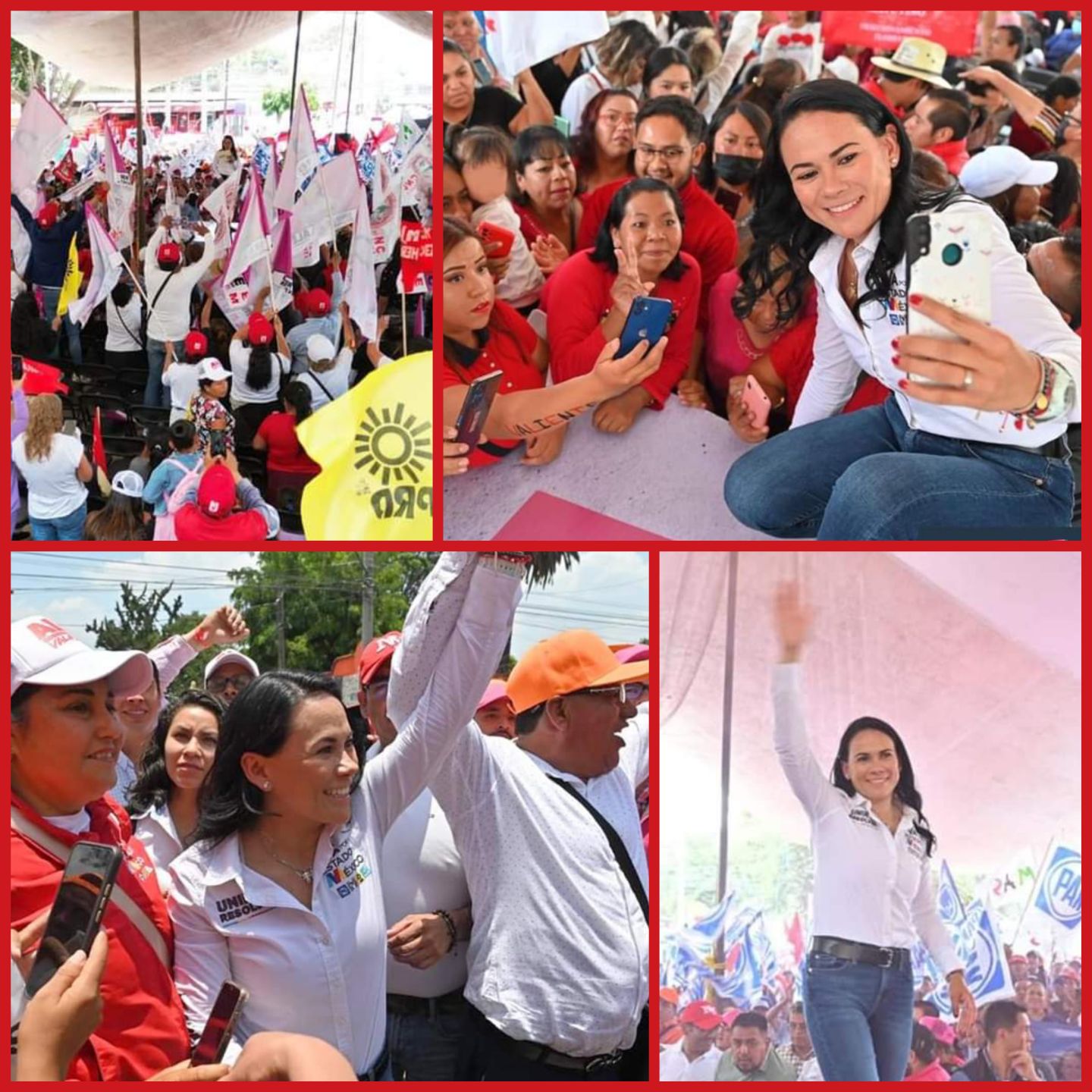 Respaldan su candidatura de Alejandra del Moral Integrantes de MC, Morena y Líderes Unidos se suman a la campaña en el municipio de  la Paz 