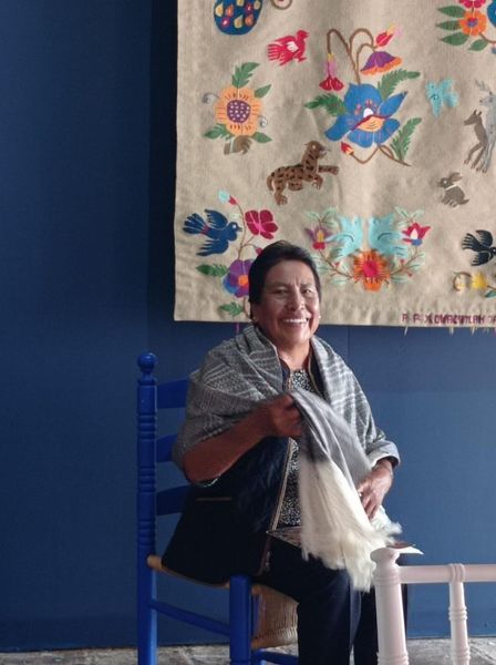 Charla Irma Lazcano Aldama Acerca de la Técnica de Telar al Bajo Lizo