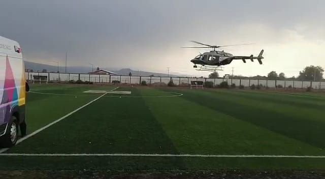Helicóptero Jaguar 1 de Ecatepec traslada a paciente con traumatismo cráneo encefálico severo
