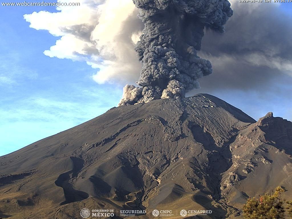 El Volcán Popocatépetl ha vuelto a reavivar su actividad en las últimas 24 horas