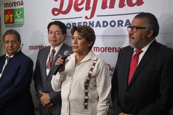 Delfina Gómez en el Segundo Debate; Será la Primer Gobernadora del Edoméx