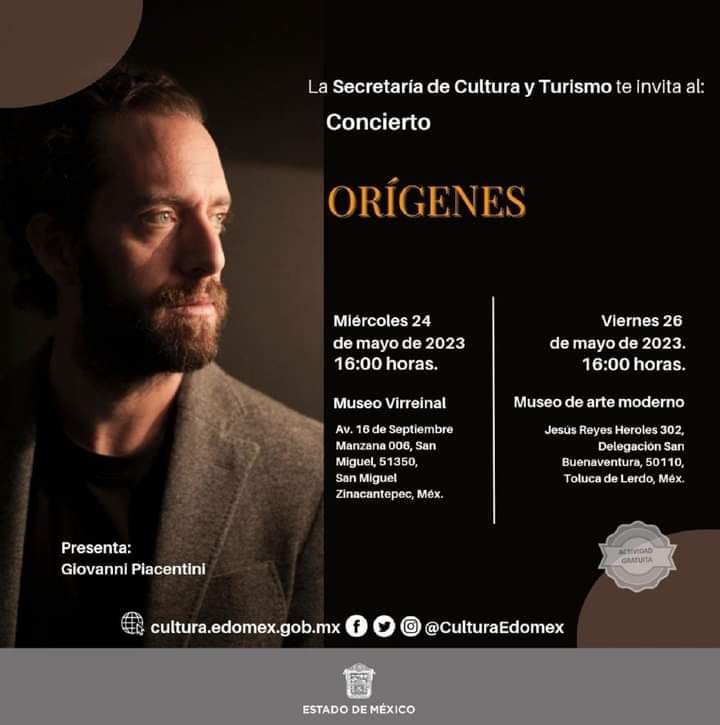 Ofrece Giovanni Piacentini Conciertos en Museos de Toluca 
