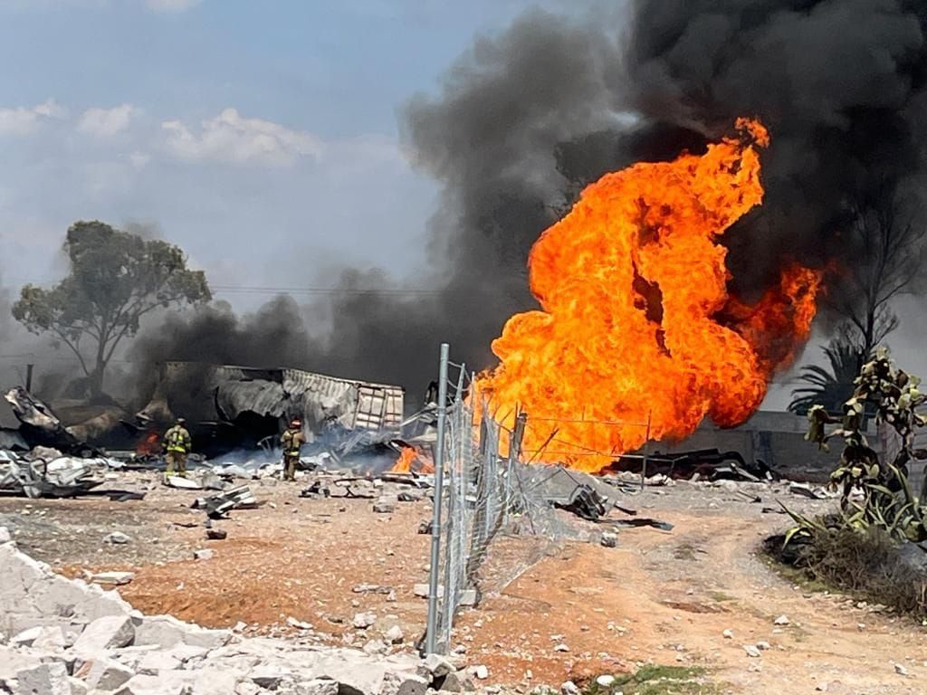 Atiende Suem a Lesionados por Reporte de Incendio y Explosión en Polotitlán