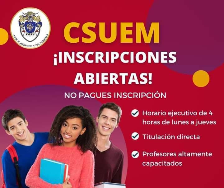 CSUEM, Centro Superior de Estudios México ya abrió sus puertas en Texcoco.

