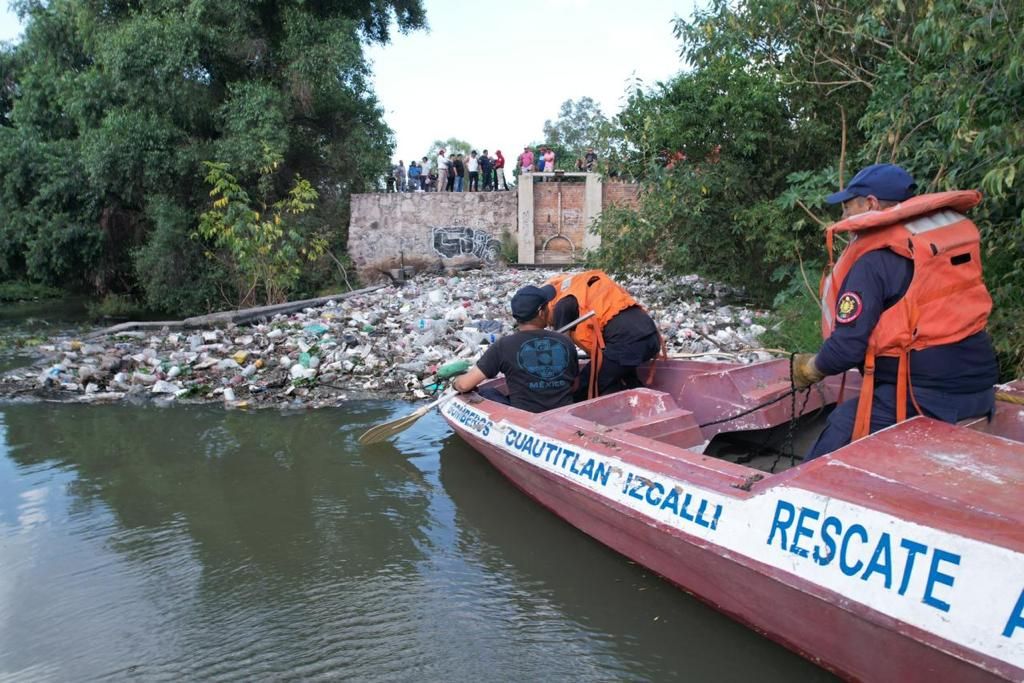 Rescatan cuerpo sin vida  de un hombre que cayó al río Cuautitlán 