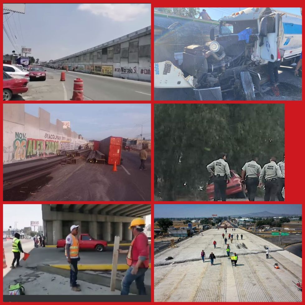 Dejan un puente vehícular en mal estado la SCT  y el gobierno del Edomex a la altura de Tezoyuca,hay muchos accidentes aparatosos