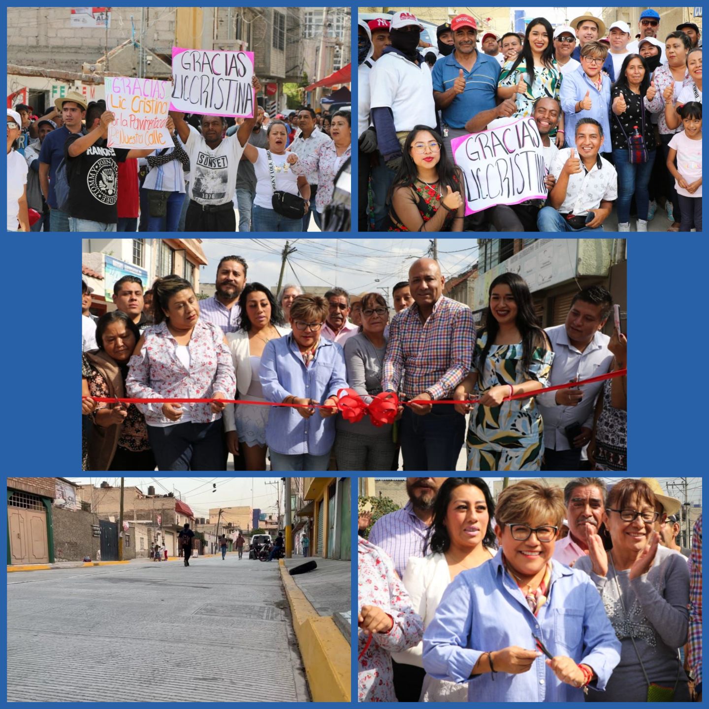 Presidenta Cristina González Cruz invierte en pavimentación para las calles de La Paz.
