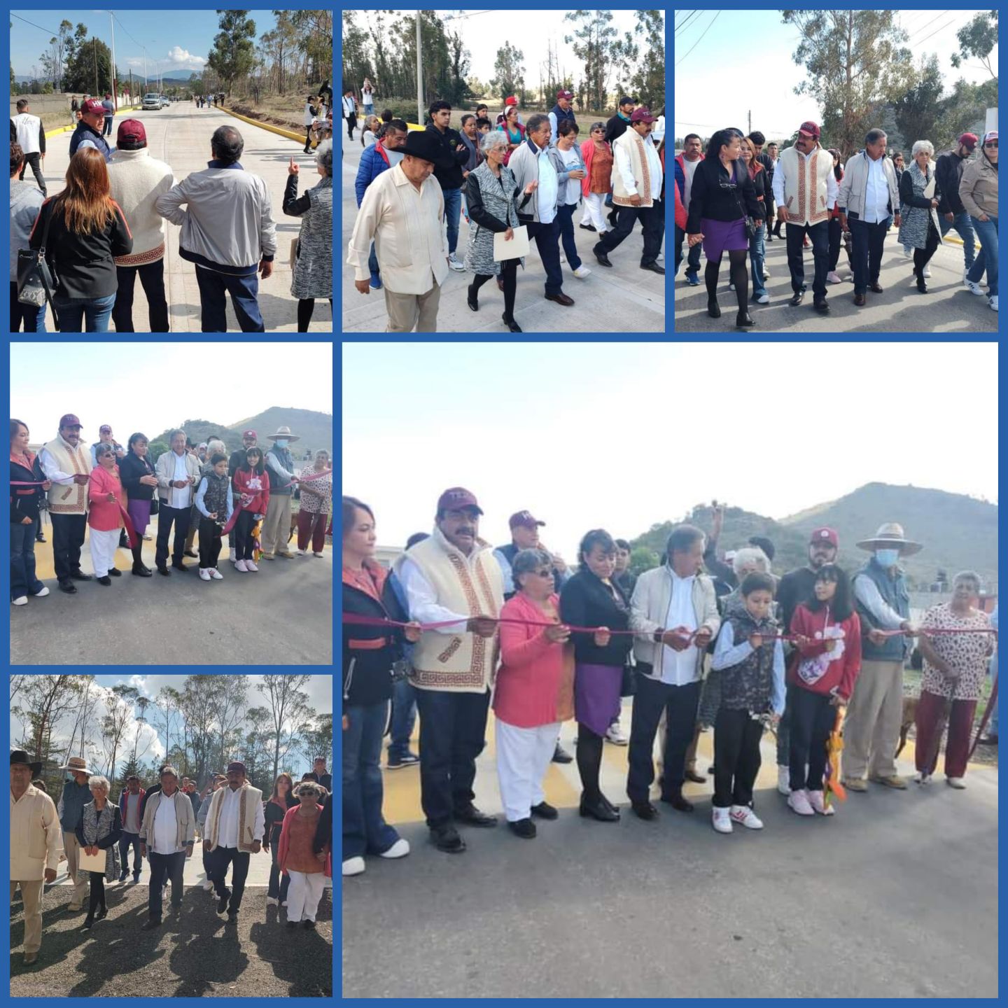 Nazario Gutiérrez y el Dr Higinio Martinez entregaron obra de pavimentación y alumbrado público en Apilhuasco  Tepetlaoxtoc.