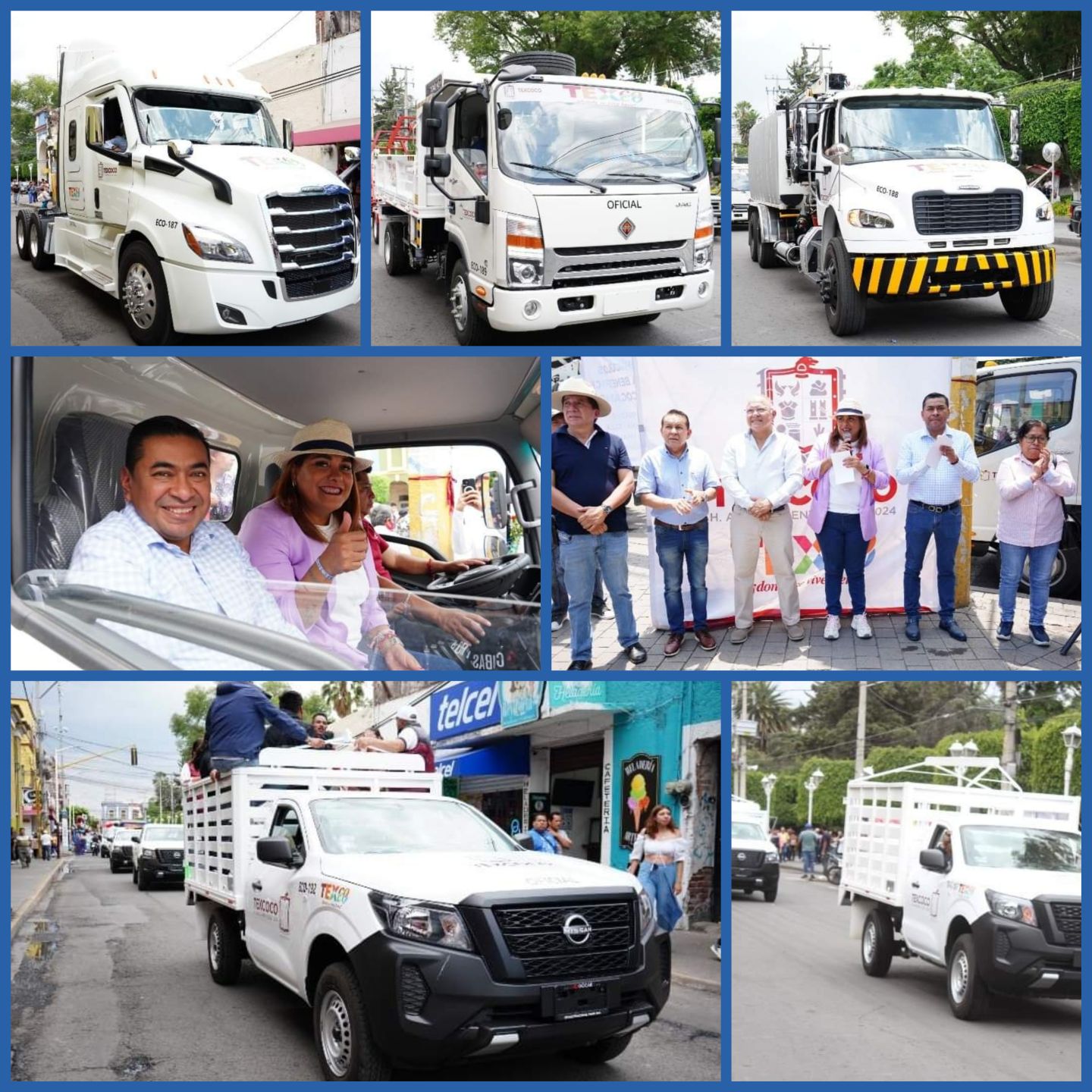 Entrega parque vehicular a diferentes áreas del ayuntamiento la Alcaldesa Sandra Luz Falcón 