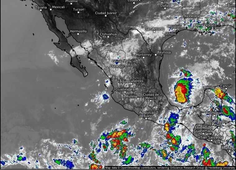 Probabilidad de desarrollo ciclónico frente a costas de Guerrero; se esperan lluvias de fuertes a intensas