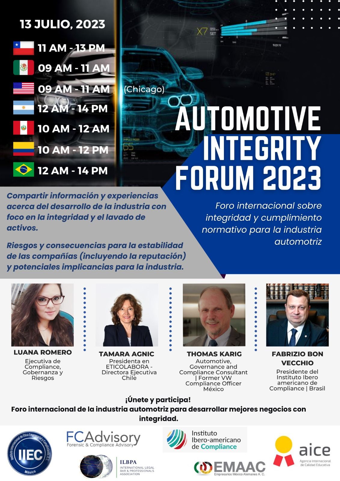 Automotive Integrity Forum 2023
Foro Internacional especializado en la Industria Automotriz