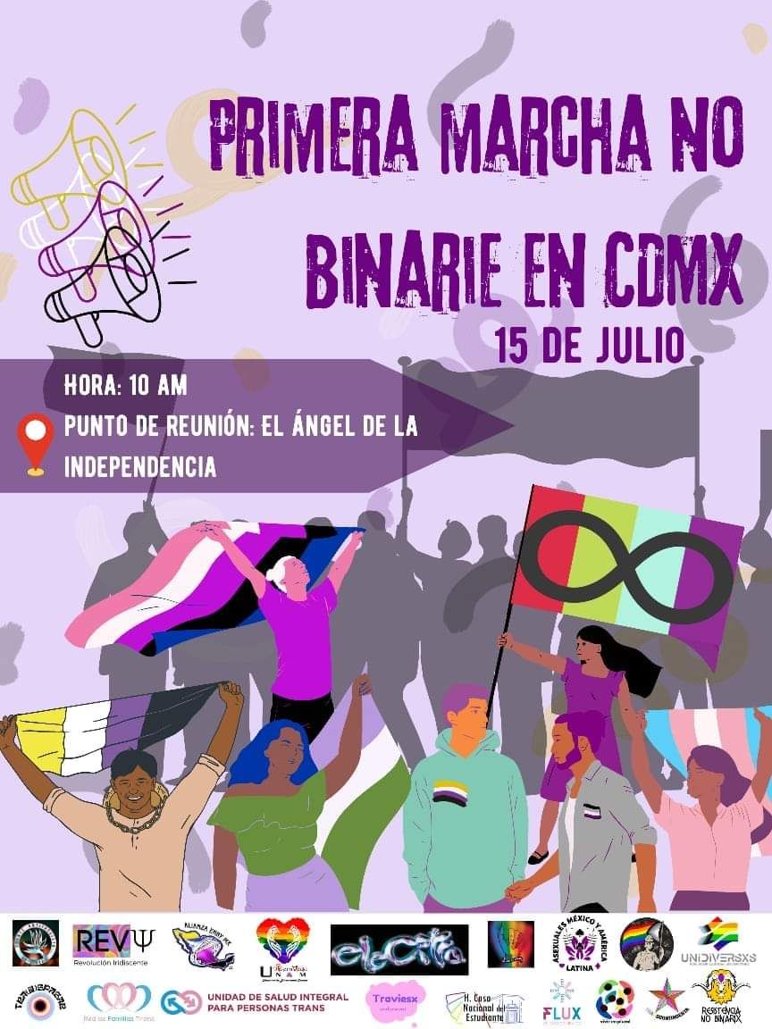 Mañana Primera Marcha No Binarie en CDMX