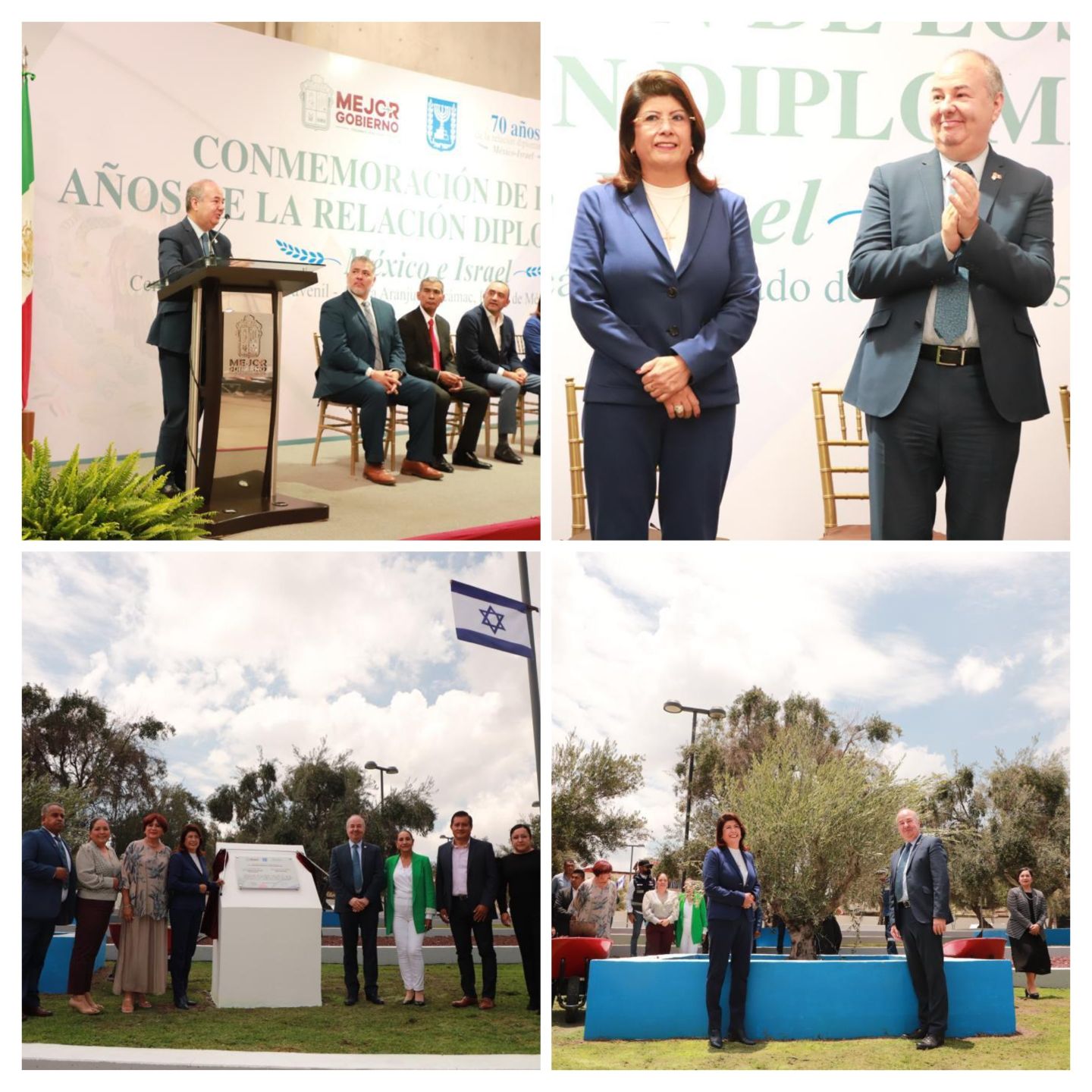 Develaron placa conmemorativa por 70 años de relaciones diplomáticas México-Israel