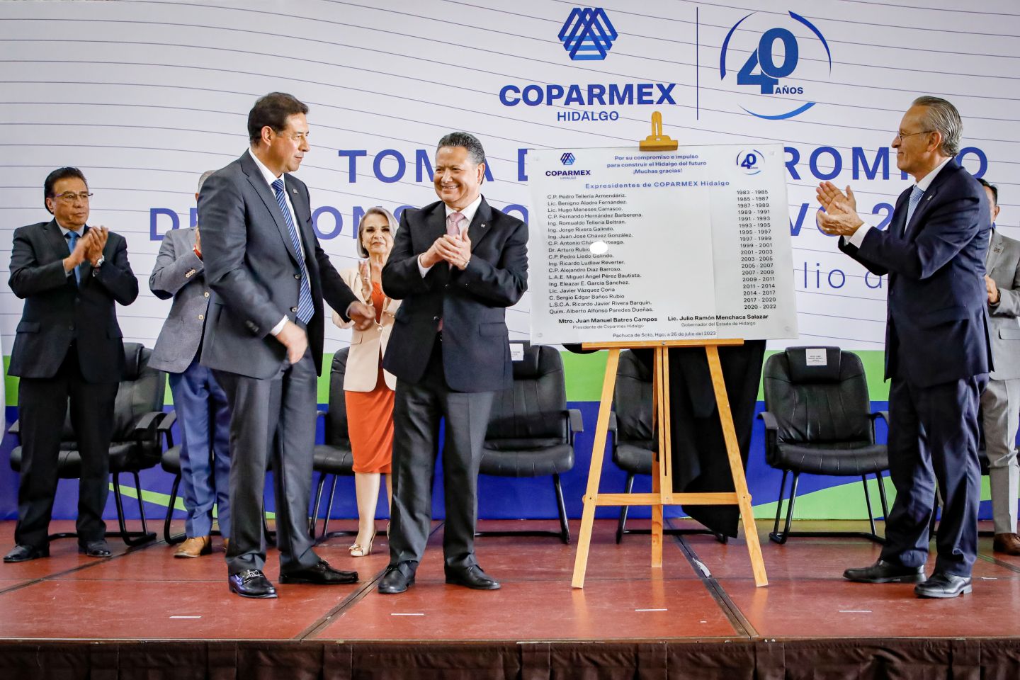 Coparmex Hidalgo celebró sus primeros 40 años de creación; Julio Menchaca reconoció al sector empresarial 