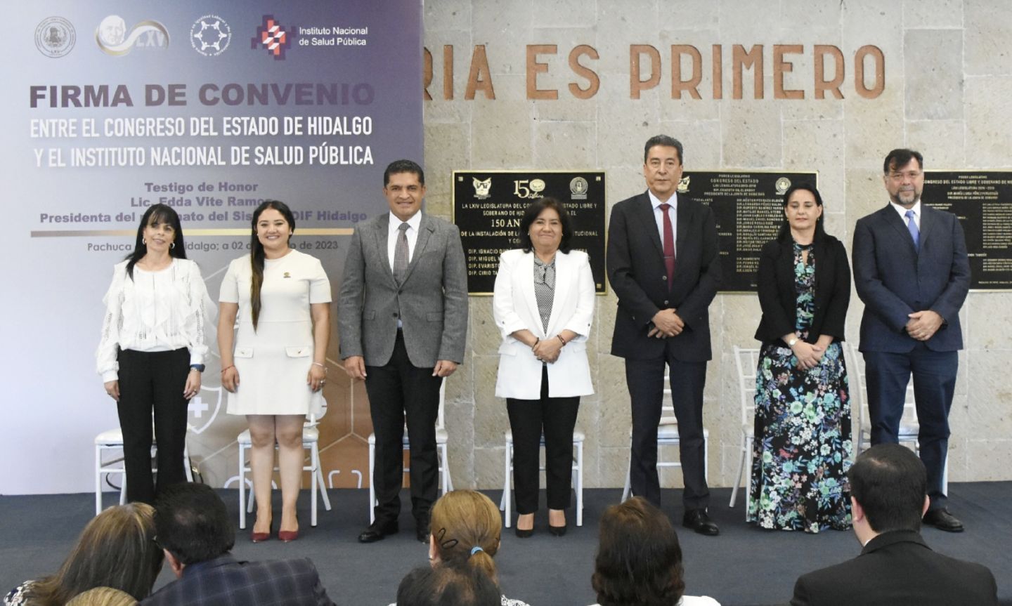 Congreso de Hidalgo firma convenio con Instituto Nacional de Salud Pública