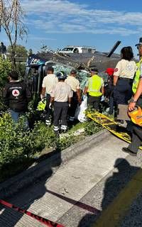 Siete muertos  entre ellos un bebe y 13 lesionados por volcadura se registraron en la carretera Mexico-Querétaro