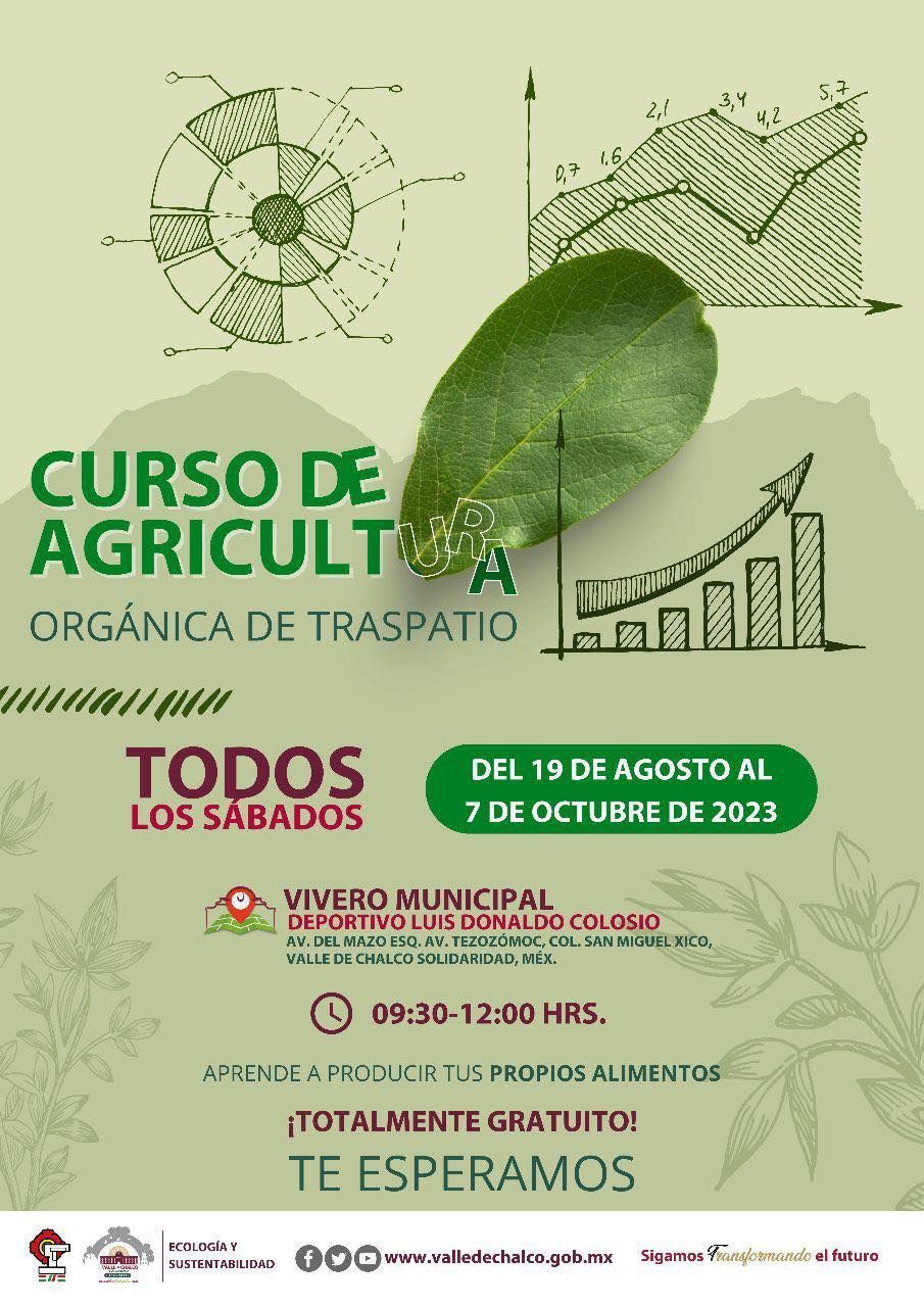Valle de Chalco alista ’CURSO DE AGRICULTURA ORGÁNICA DE TRASPATIO’ ¡Inscripciones gratis!
