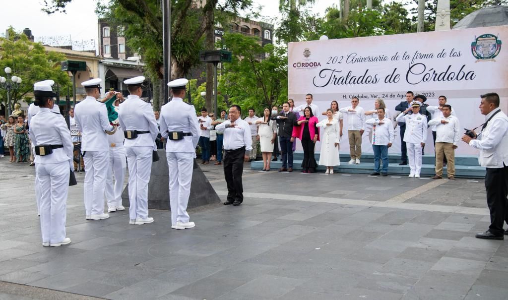 Conmemoran autoridades 202 Aniversario de la Firma de los Tratados de Córdoba con participación de la Heroica Escuela Naval Militar
