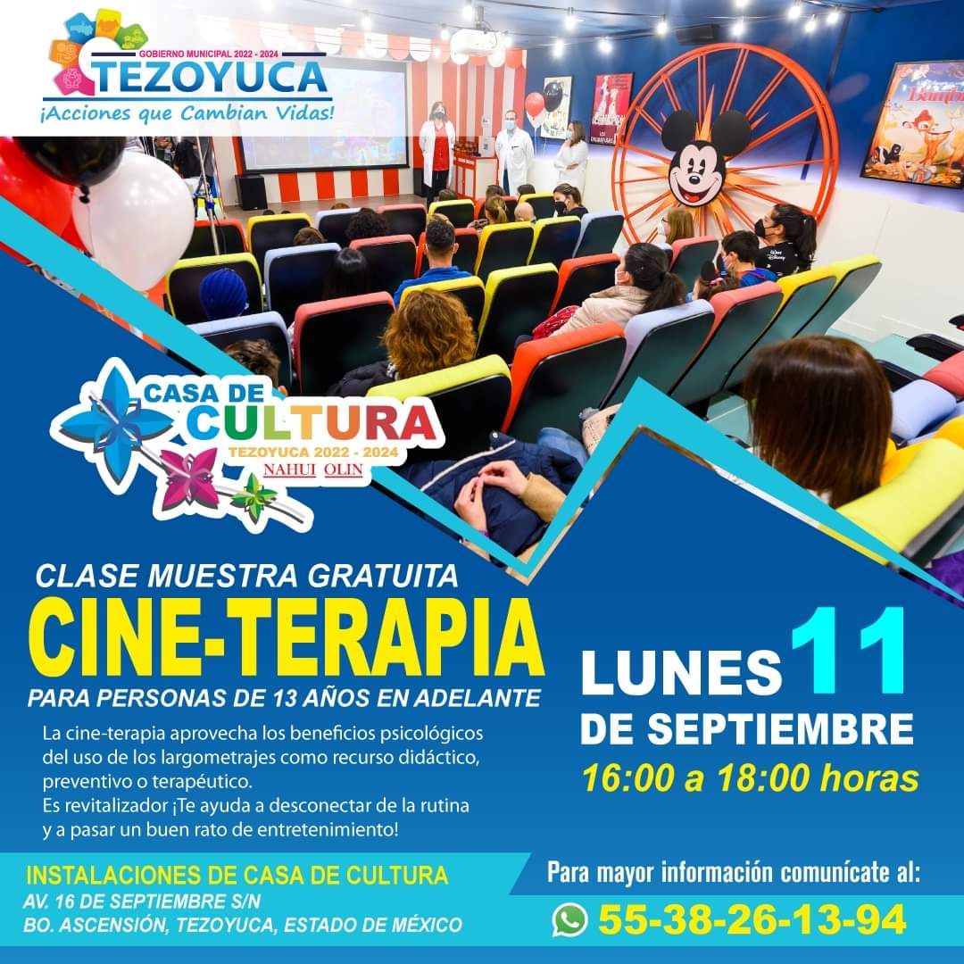 Cine-terapia el 11 de  Septiembre en Tezoyuca 