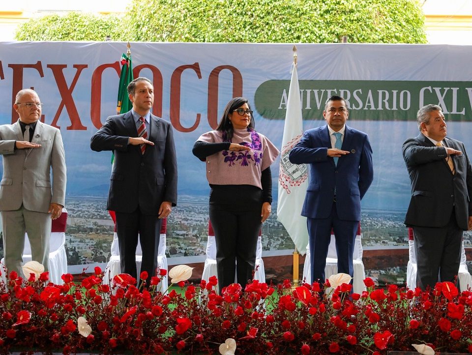 Ayuntamiento conmemora el CXLVIII aniversario de la vida institucional de Texcoco