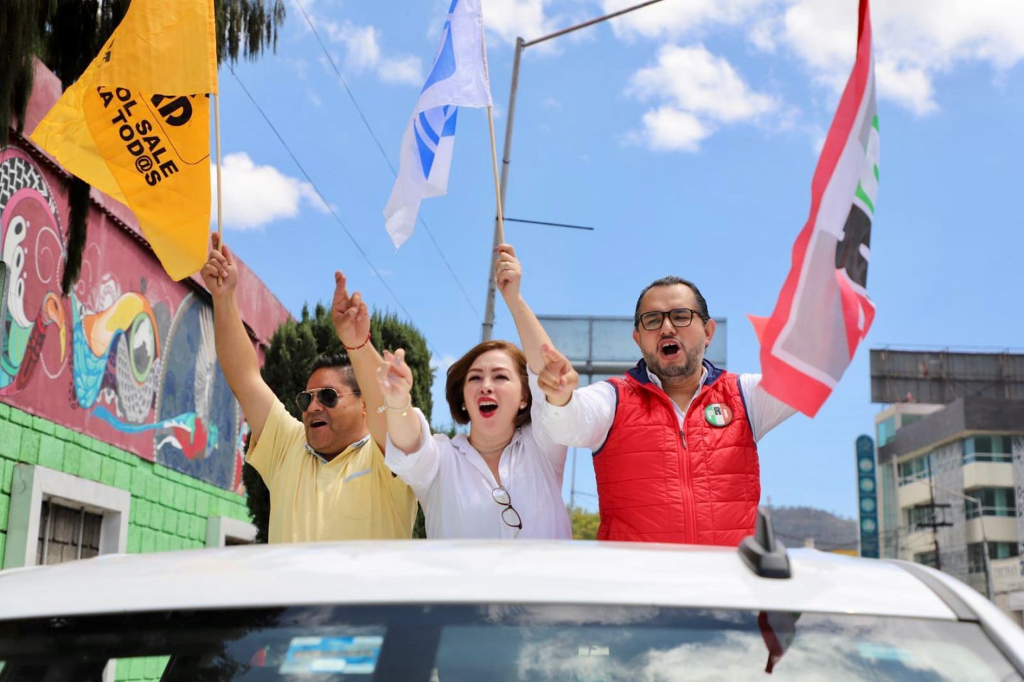 ’En Caravana, muestran apoyo a Xóchitl Gálvez, PAN, PRI, PRD y Sociedad Civil’