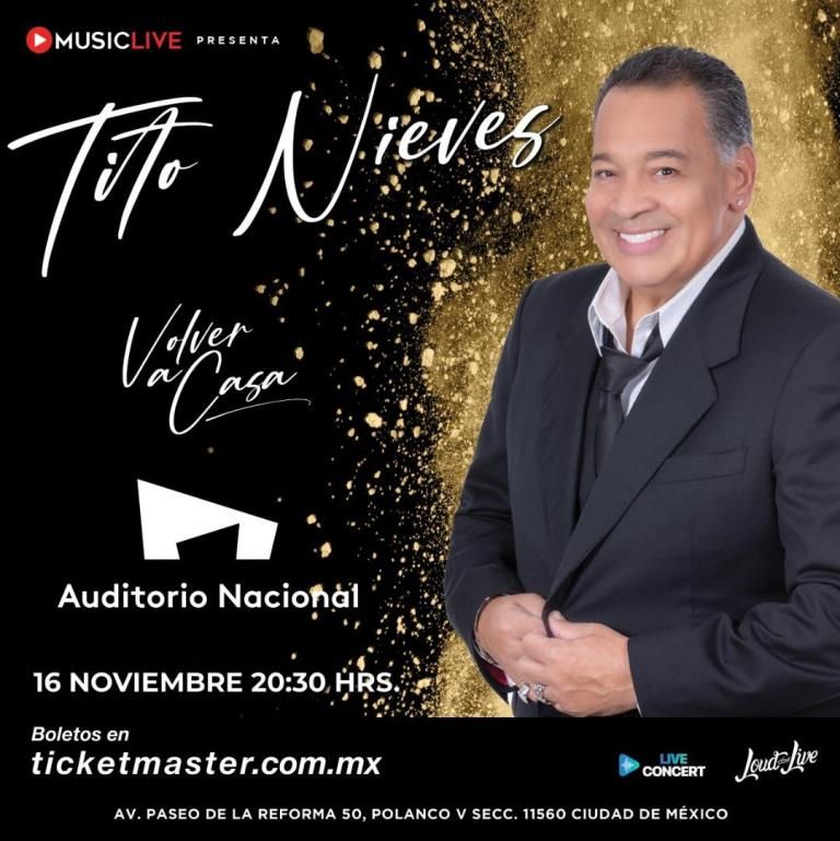 Tito Nieves regresa a la CDMX con una noche imperdible de salsa en el Auditorio Nacional