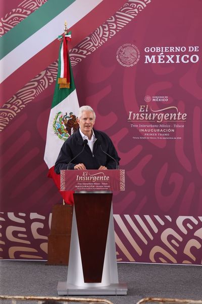 Inauguran Alfredo Del Mazo, El Presidente López Obrador, la Gobernadora electa Delfina Gómez, La Primera Fase del Tren Interurbano Toluca-México "El Insurgente"