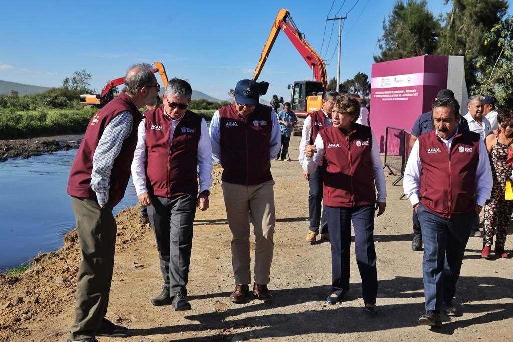 Delfina Gómez inicia obras para prevenir inundaciones en Valle de Chalco y Tláhuac