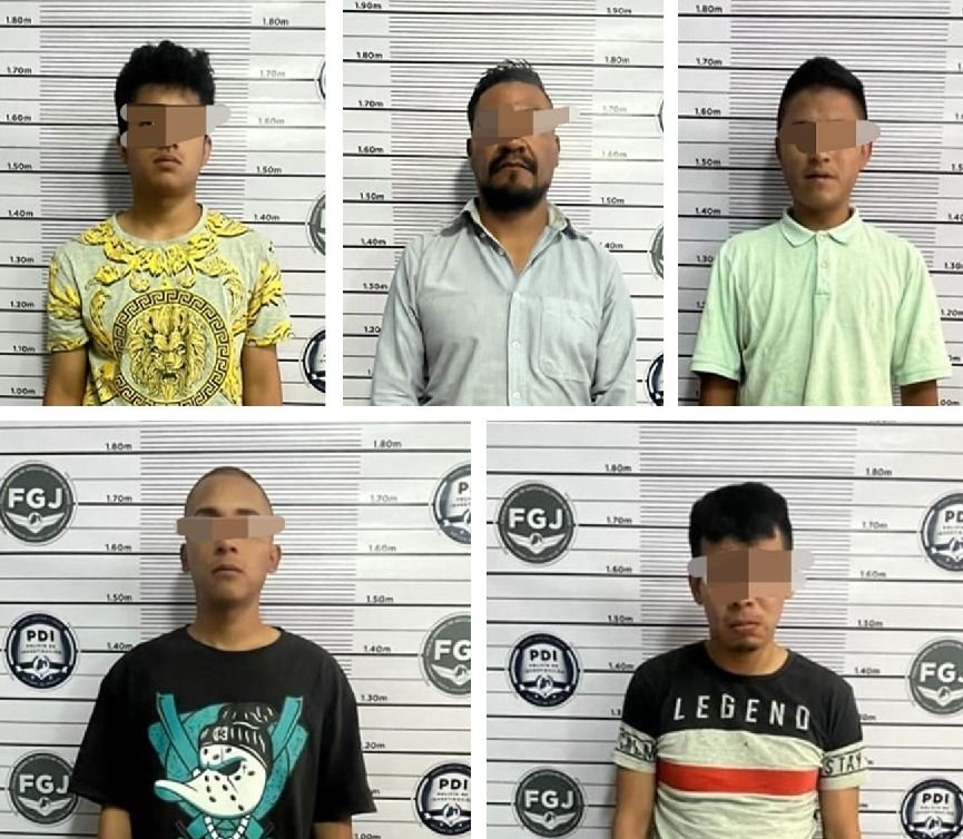 Policías locales cspturan a cinco sujetos  presuntos responsables de robo con violencia en Naucalpan 