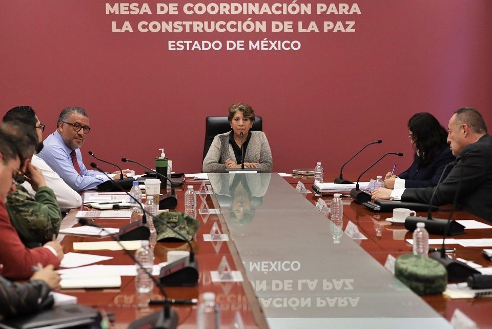 Preside Gobernadora Delfina Gómez Mesa de Coordinación para la Construcción de la Paz