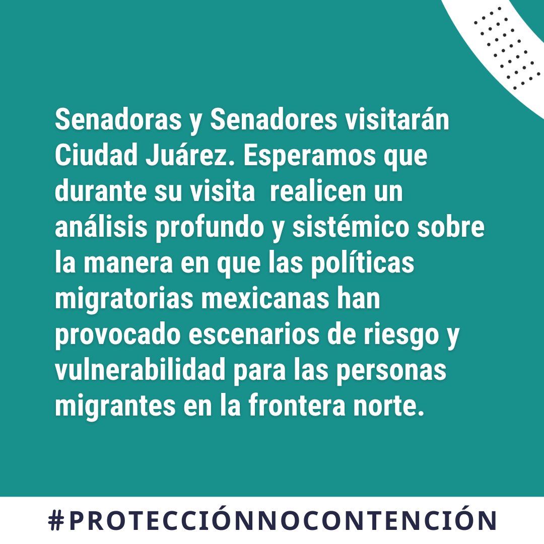 Organizaciones exigen un análisis profundo y sistémico en la visita de los senadores a  la estación migratoria Lerdo-Stanton en Juárez 
