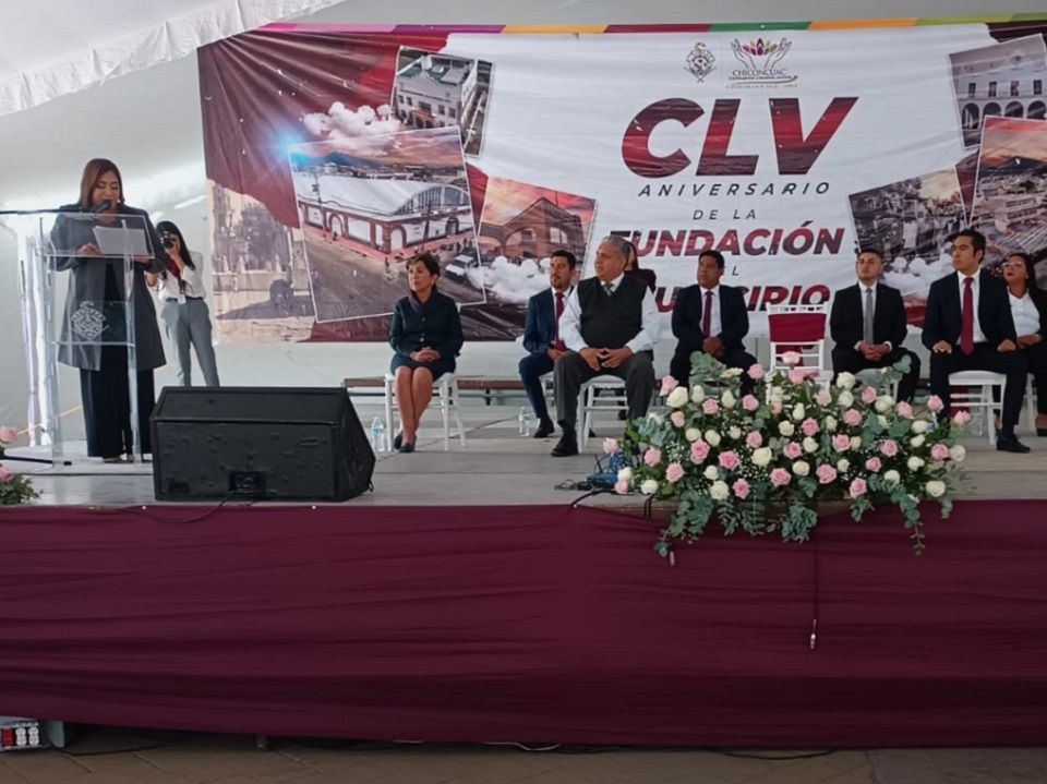 Conmemoran la celebración CLV de la fundación del municipio de Chiconcuac